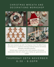 Load image into Gallery viewer, Christmas Wreath and Decorations Workshop | Thursday 20th November 25