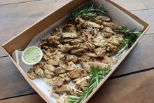 Load image into Gallery viewer, Herby lemon roasted chicken thigh with dreamy herb dressing