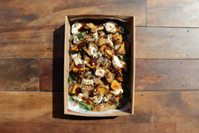 Load image into Gallery viewer, Honey roasted golden kumara and tomato chilli jam salad