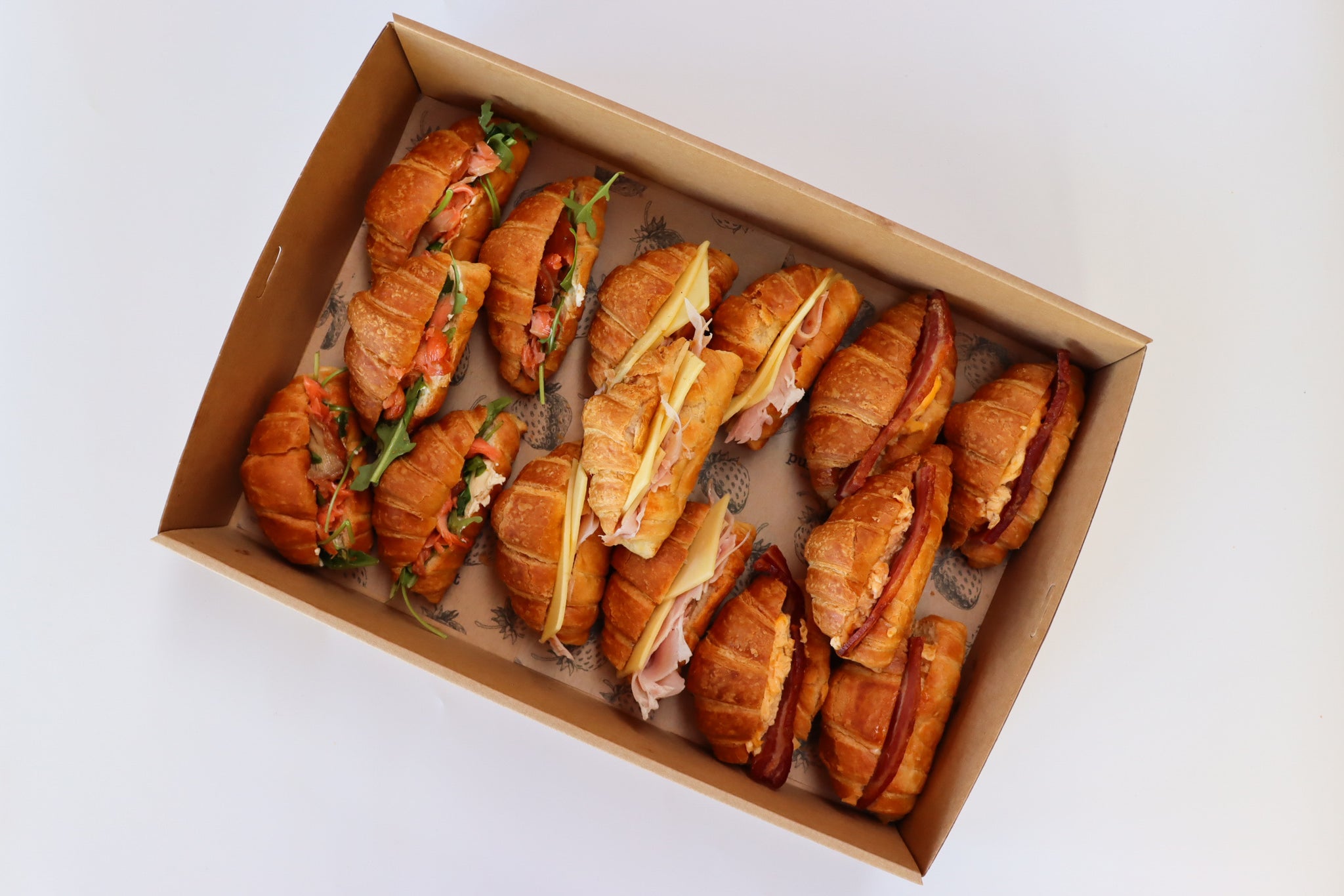 Crossaint Box Filled croissant box - 15 mini croissants – Punnet Eatery