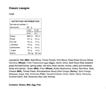 Load image into Gallery viewer, Classic Beef and Pork Lasagne (frozen)