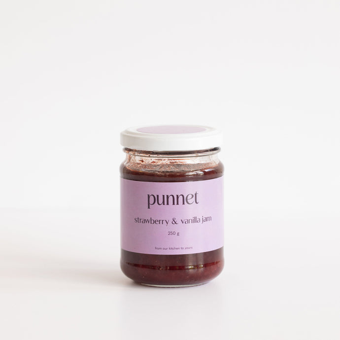 Punnet's Strawberry and Heilala vanilla bean jam